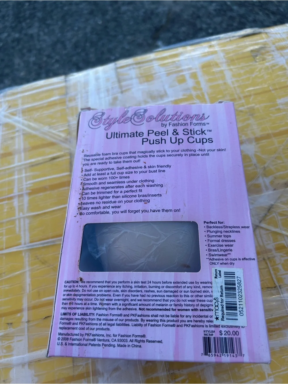 Ultimate Peel & Stick Push Up Cups - Pink